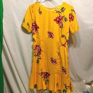 Yellow floral dress by Socialite